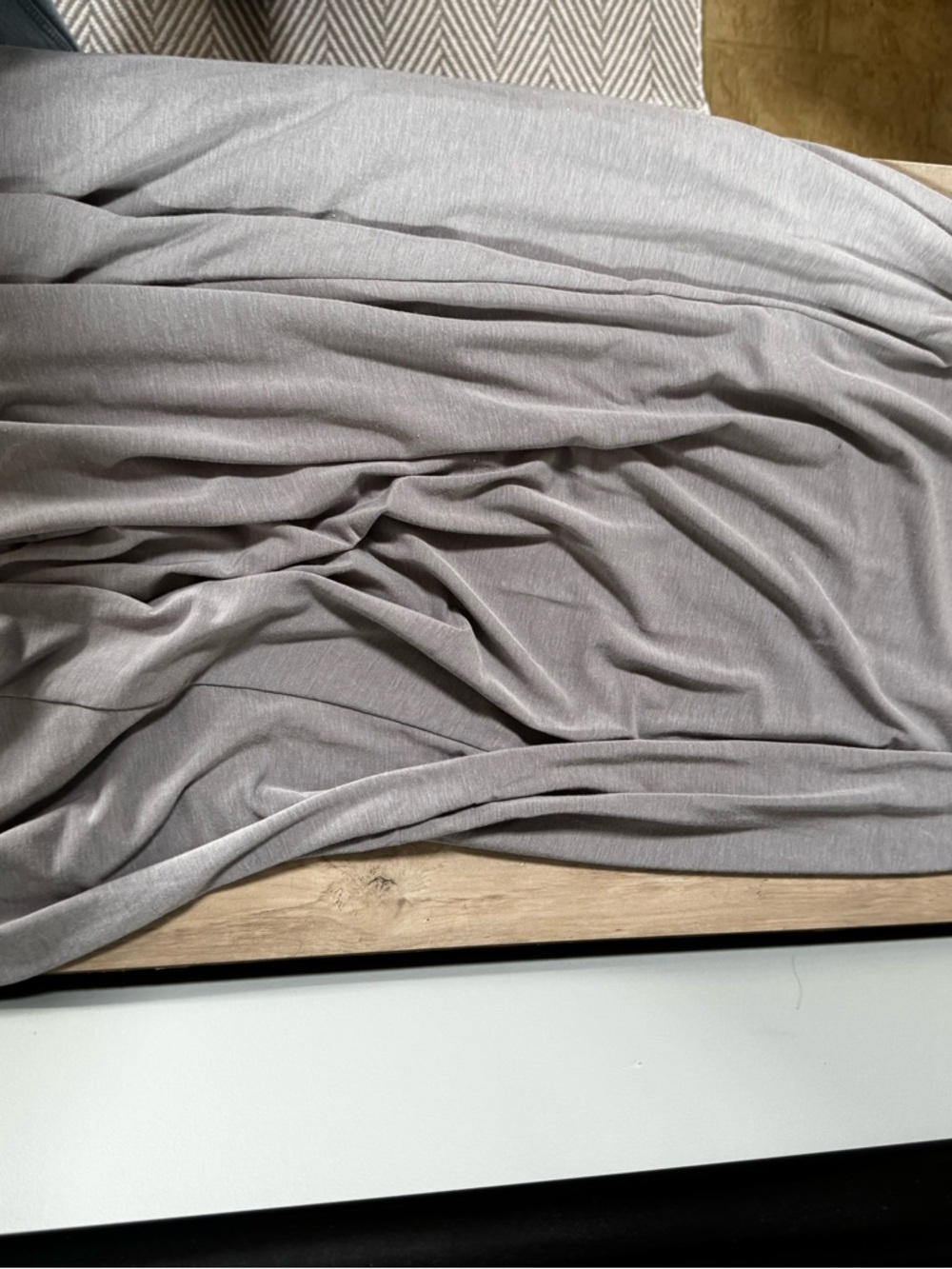 Athleta Strapless Gray Ruched Bodice Maxi Dress - Picture 3 of 12